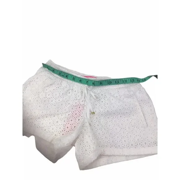 Lilly Pulitzer White Eyelet Baybreeze Shorts Size Extra Small New NWT - Picture 8 of 11
